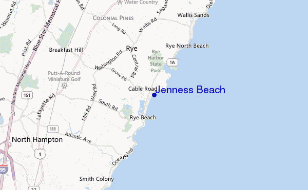 mappa di localizzazione di Jenness Beach