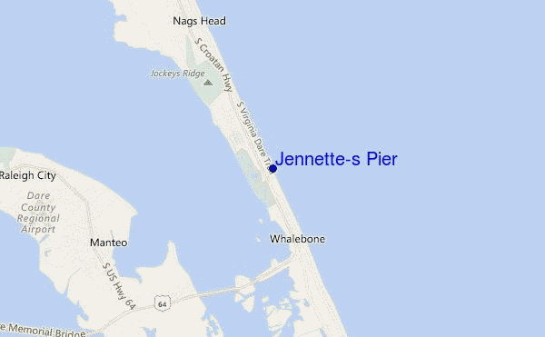 mappa di localizzazione di Jennette's Pier