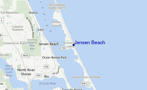 mappa di localizzazione di Jensen Beach