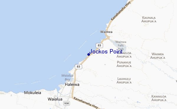 mappa di localizzazione di Jockos Point