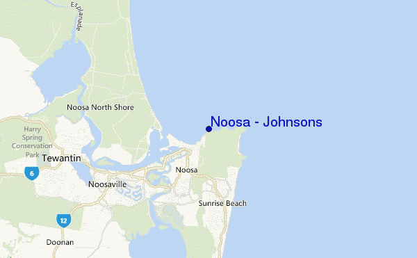 mappa di localizzazione di Noosa - Johnsons