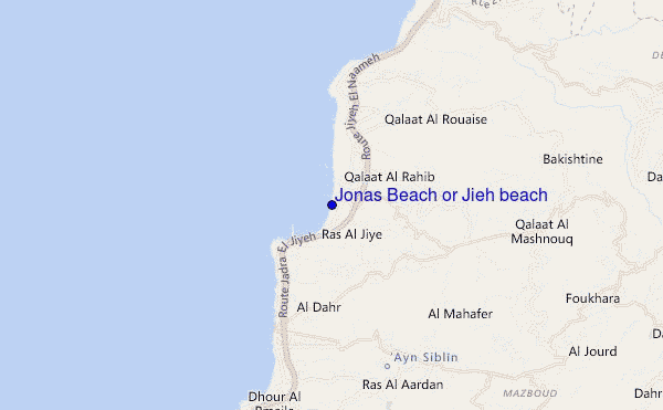 mappa di localizzazione di Jonas Beach or Jieh beach
