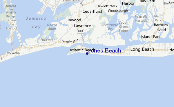 mappa di localizzazione di Jones Beach