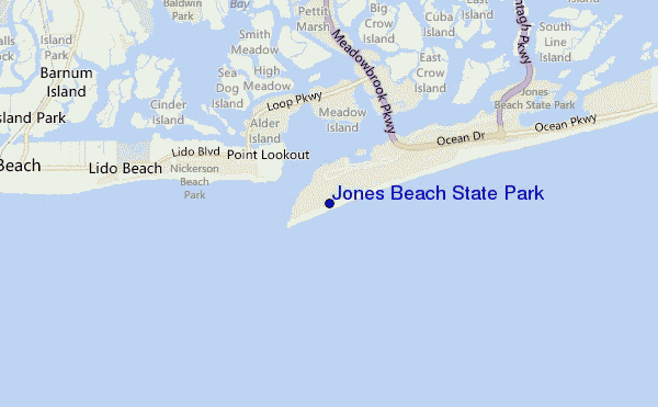 mappa di localizzazione di Jones Beach State Park