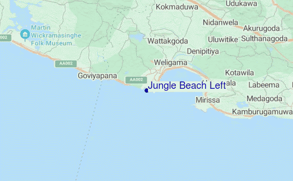 mappa di localizzazione di Jungle Beach Left