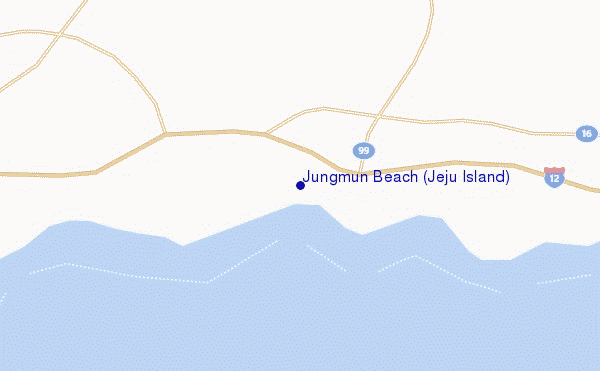 mappa di localizzazione di Jungmun Beach (Jeju Island)