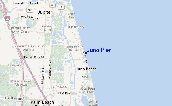 mappa di localizzazione di Juno Pier