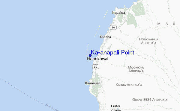 mappa di localizzazione di Ka'anapali Point