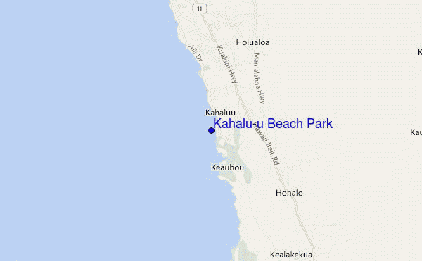 mappa di localizzazione di Kahalu'u Beach Park