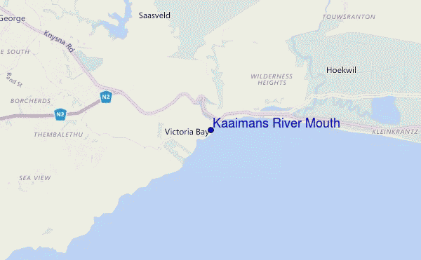 mappa di localizzazione di Kaaimans River Mouth