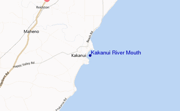 mappa di localizzazione di Kakanui River Mouth