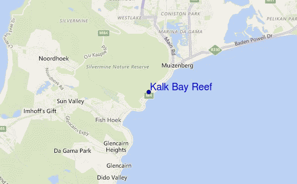 mappa di localizzazione di Kalk Bay Reef