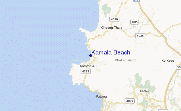 mappa di localizzazione di Kamala Beach