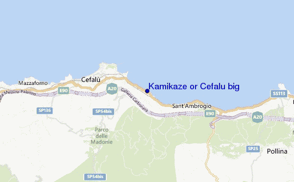 mappa di localizzazione di Kamikaze or Cefalù big