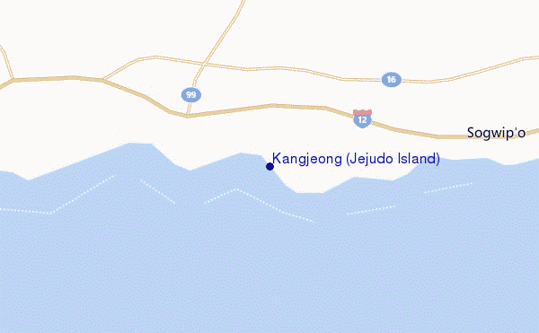 mappa di localizzazione di Kangjeong (Jejudo Island)