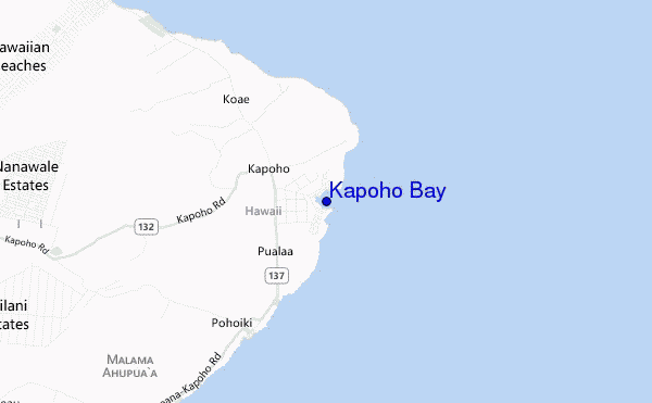 mappa di localizzazione di Kapoho Bay