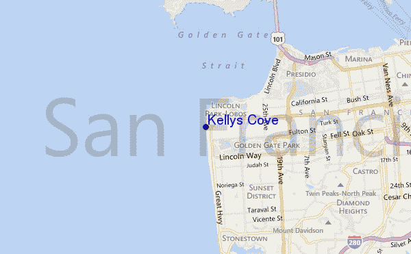 mappa di localizzazione di Kellys Cove
