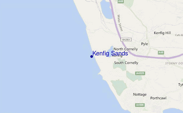 mappa di localizzazione di Kenfig Sands