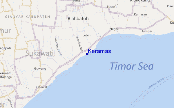 mappa di localizzazione di Keramas