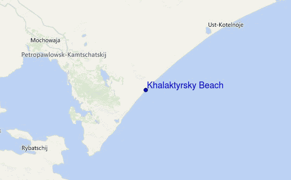 Khalaktyrsky Beach Location Map