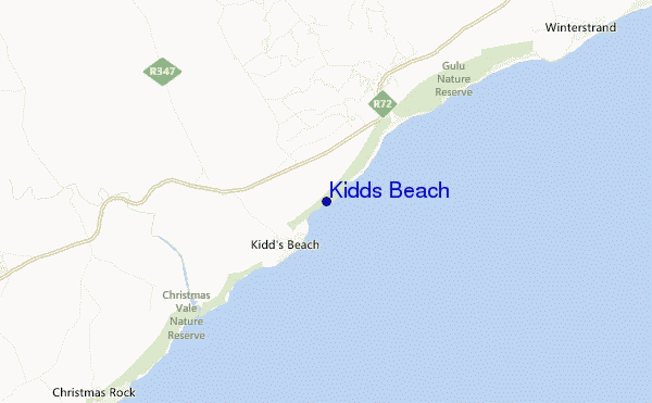 mappa di localizzazione di Kidds Beach