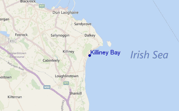 mappa di localizzazione di Killiney Bay
