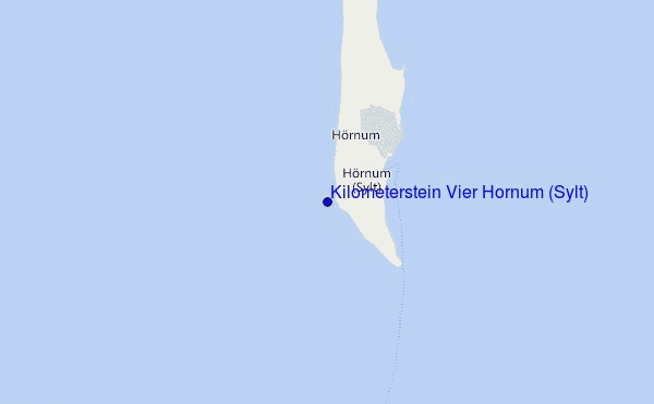 mappa di localizzazione di Kilometerstein Vier Hornum (Sylt)