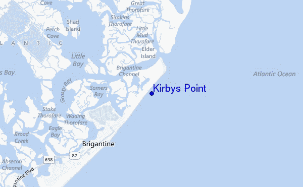 mappa di localizzazione di Kirbys Point