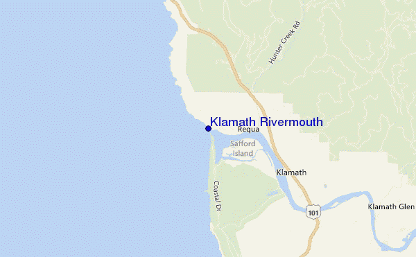 mappa di localizzazione di Klamath Rivermouth
