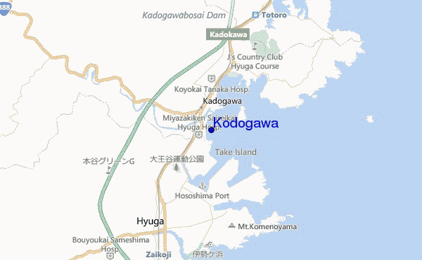 mappa di localizzazione di Kodogawa