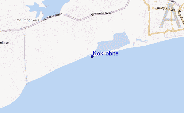 mappa di localizzazione di Kokrobite