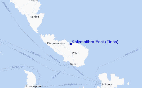 Kolympithra East (Tinos) Location Map