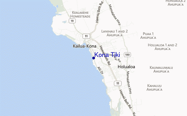 mappa di localizzazione di Kona Tiki