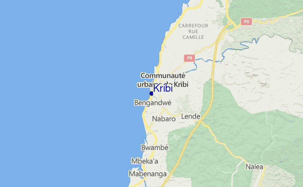 mappa di localizzazione di Kribi