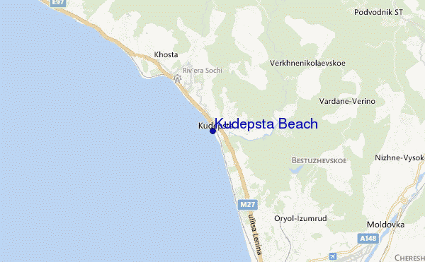 mappa di localizzazione di Kudepsta Beach