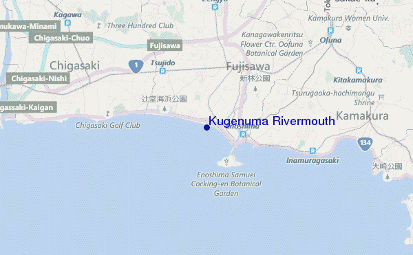 mappa di localizzazione di Kugenuma Rivermouth