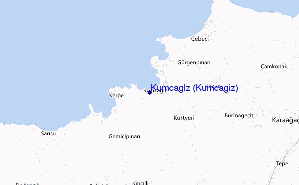 mappa di localizzazione di Kumcağız (Kumcagiz)