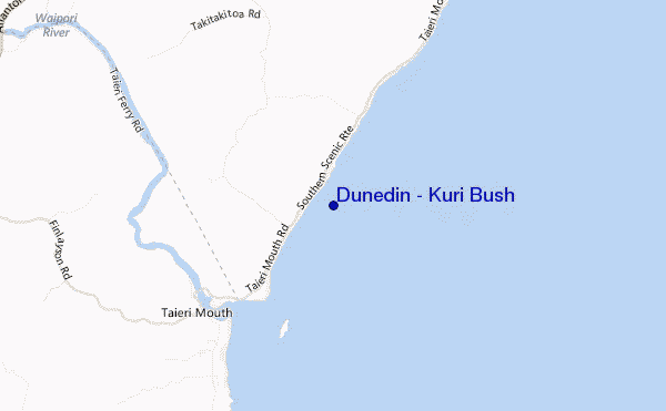 mappa di localizzazione di Dunedin - Kuri Bush