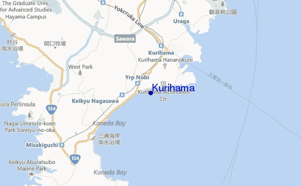mappa di localizzazione di Kurihama
