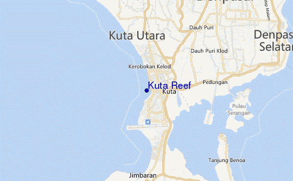 mappa di localizzazione di Kuta Reef