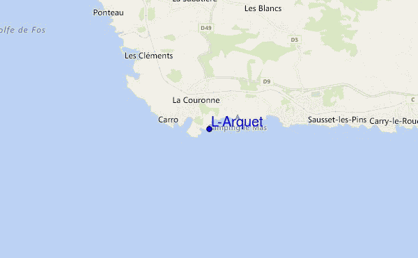 mappa di localizzazione di L'Arquet