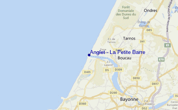 mappa di localizzazione di Anglet - La Petite Barre