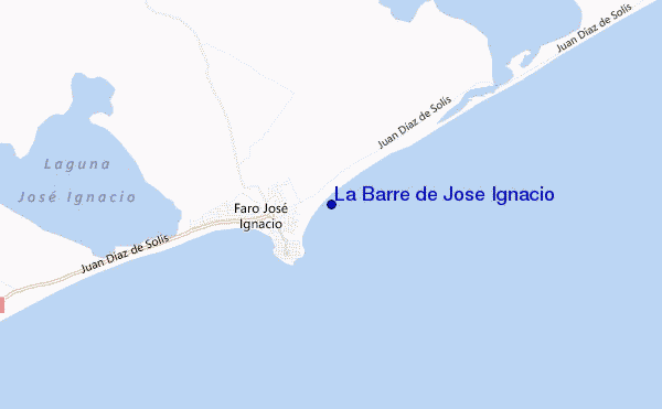 mappa di localizzazione di La Barre de Jose Ignacio