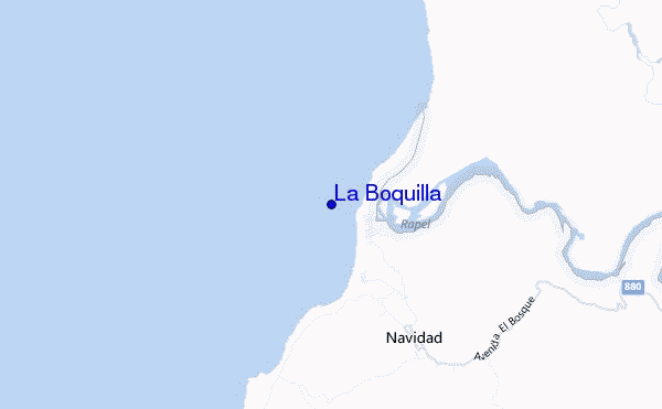 mappa di localizzazione di La Boquilla