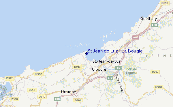 mappa di localizzazione di St Jean de Luz - La Bougie