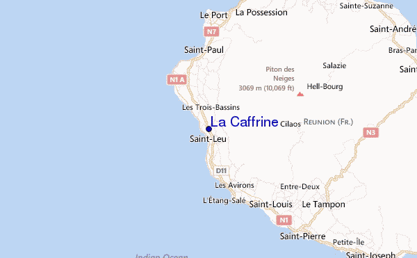 La Caffrine Location Map