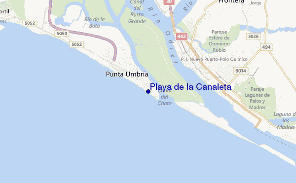mappa di localizzazione di Playa de la Canaleta