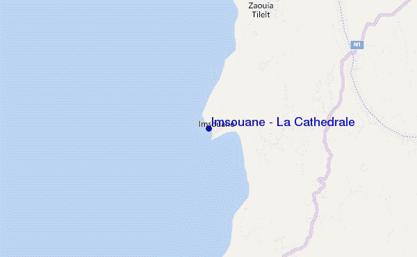 mappa di localizzazione di Imsouane - La Cathedrale