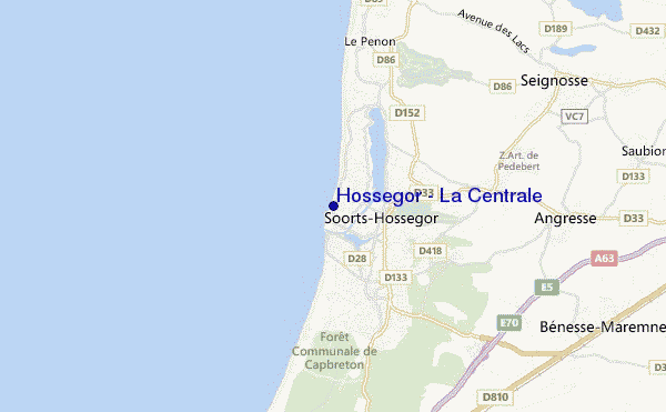 mappa di localizzazione di Hossegor - La Centrale