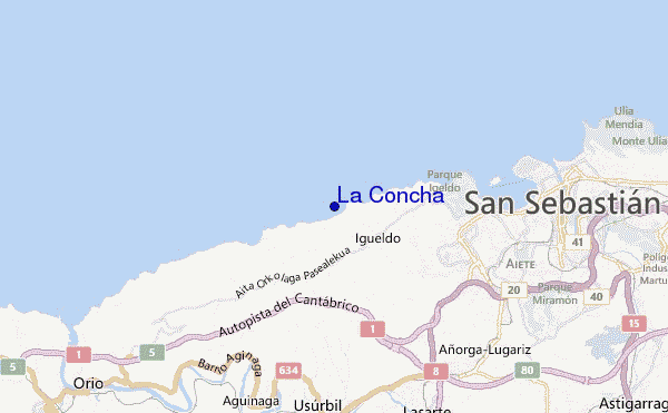 mappa di localizzazione di La Concha